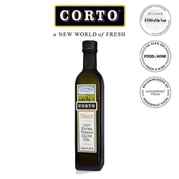 Corto TRULY® | 100% Extra Virgin Olive Oil | Floral Notes | Cold Extracted in State-of-the-Art Mill | Straight from Official Corto Olive Groves & Oil Producer | 500 mL