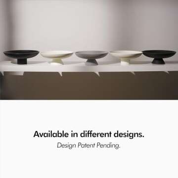 KIVY Concrete Fruit Bowl for Kitchen Counter - Large Decorative Bowl for Home Decor - Modern Key Bowl for Entryway Table - Pedestal Bowl - Decorative Bowls for Home Decor - Grey Fruit Bowl Decor