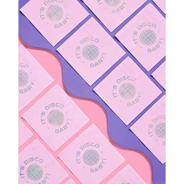 xo, Fetti Disco Ball Napkins - 3-ply, 25 pcs | Bachelorette Party Decorations, Last Disco Bach, 70s Birthday Party, Baby Shower