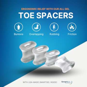 NatraCure Gel Toe Spacers for Bunions and Corns - 12 Pack