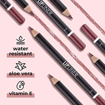 Lamel Vibrant and Long-Lasting Lip Pencils - Compact and Convenient Design in a Range of Trendy Shades, 416 (1.7g / 0.06oz)