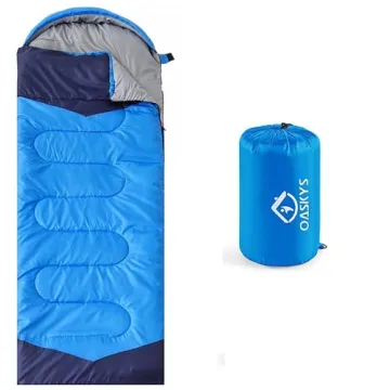 Oaskys Camping Sleeping Bag - Versatile 3-Season Gear for All Ages