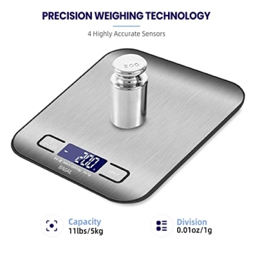 BAGAIL Digital Kitchen Scale for Cooking and Baking