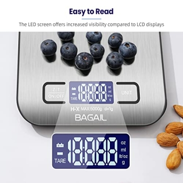 BAGAIL Digital Kitchen Scale for Cooking and Baking