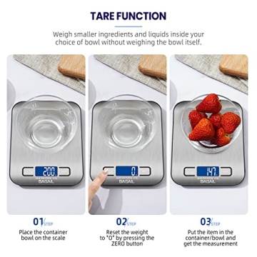 BAGAIL Digital Kitchen Scale for Cooking and Baking