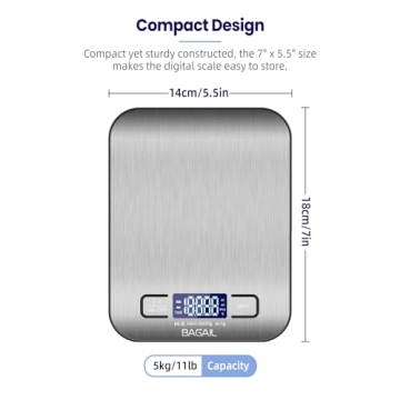 BAGAIL Digital Kitchen Scale for Cooking and Baking