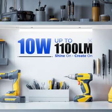 Barrina T5 LED Shop Light 2FT, 6500K (Super Bright White), Utility Shop Light, Ceiling and Under Cabinet Light, ETL Listed, Corded Electric with Built-in ON/Off Switch, 6 Pack