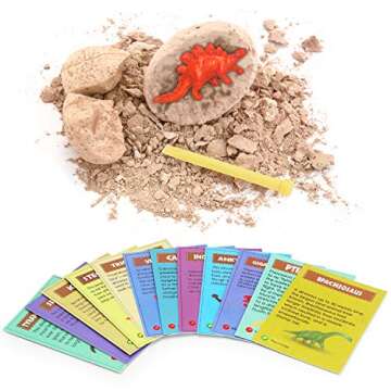 Insoon Dinosaur Toys Dinosaur Eggs Dig Kit Discover 12 Baby Dinos Archaeology and Paleontology Learning Kids Toys for 6 7 8 Year Old Boys Girls