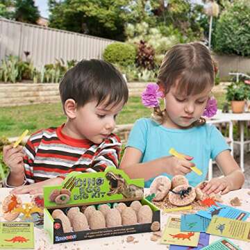 Insoon Dinosaur Toys Dinosaur Eggs Dig Kit Discover 12 Baby Dinos Archaeology and Paleontology Learning Kids Toys for 6 7 8 Year Old Boys Girls