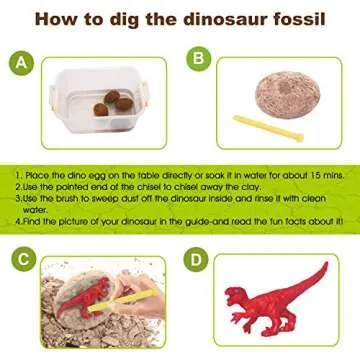 Insoon Dinosaur Toys Dinosaur Eggs Dig Kit Discover 12 Baby Dinos Archaeology and Paleontology Learning Kids Toys for 6 7 8 Year Old Boys Girls