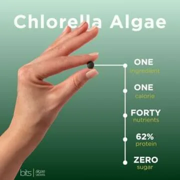 RECOVERYbits - Organic Chlorella Tablets - Plant-Based Algae Superfood - Chlorophyll - Cracked Cell Wall - Energy - Immune System - Detox - Keto - Vegan - Non-GMO - Large Bag - 1000 Tablets