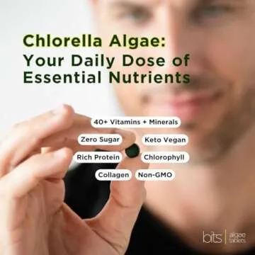 RECOVERYbits - Organic Chlorella Tablets - Plant-Based Algae Superfood - Chlorophyll - Cracked Cell Wall - Energy - Immune System - Detox - Keto - Vegan - Non-GMO - Large Bag - 1000 Tablets
