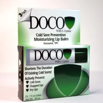 DocoShield Lip Balm with Docosanol and Lysine 3-Pack for Cold Sores