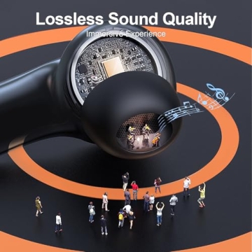 ZIUTY Wireless Earbuds with LED Display & 50H Playtime