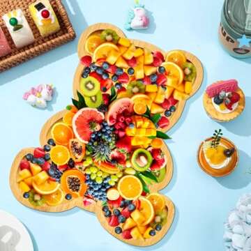 Baby Shower Charcuterie Board Tray Bear Design - Adorably Fun!