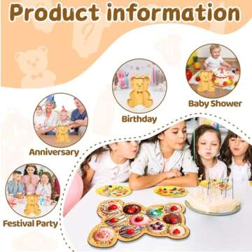 Baby Shower Charcuterie Board Tray Bear Design - Adorably Fun!