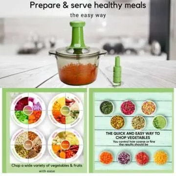 Brieftons Express Manual Food Chopper for Quick and Easy Chopping