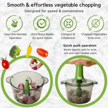 Brieftons Express Manual Food Chopper for Quick and Easy Chopping