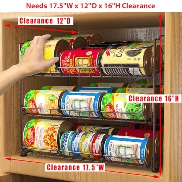 Stackable Can Rack Organizer for Kitchen Storage Solutions