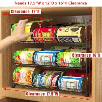 Stackable Can Rack Organizer for Kitchen Storage Solutions