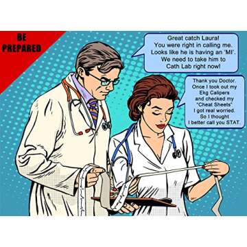 Superior EKG Calipers with ECG Cheat Cards for Nursing Success