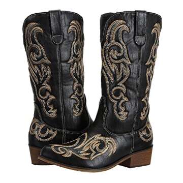 Stylish Wide Calf Cowboy Boots for Women | SheSole