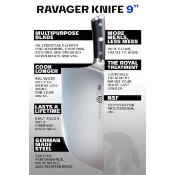 Dalstrong Heavy Duty Meat Cleaver Knife - Gladiator Series