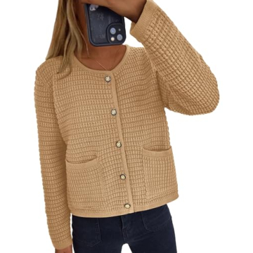PRETTYGARDEN Women's Knit Cardigan Sweater - Perfect for Fall & Winter