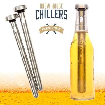 Brew House Chillers - Husbands Edition Beer Chilling Sticks, Set of 2