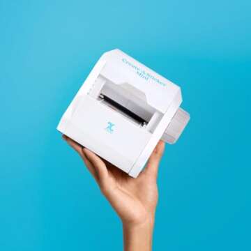 Xyron Create-A-Sticker, Mini, 2.5” Sticker and Label Maker Machine, Portable, Includes Permanent Adhesive, Pre-Loaded (XRN250-CFTEN)