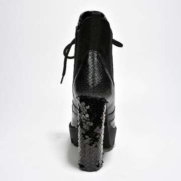 Chic Rhinestone Cowboy Ankle Boots for Stylish Women