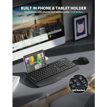 Trueque Wireless Ergonomic Keyboard & Mouse Combo for Comfort
