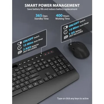 Trueque Wireless Ergonomic Keyboard & Mouse Combo for Comfort