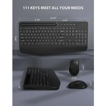 Trueque Wireless Ergonomic Keyboard & Mouse Combo for Comfort