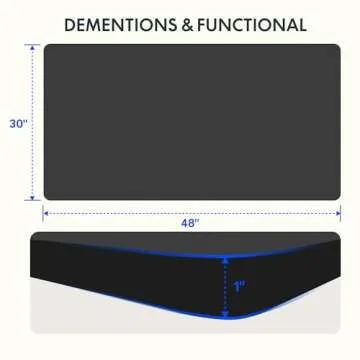 FLEXISPOT EN2 Whole-Piece Standing Desk with Clamp Power Strip, 48 x 30 Electric Stand Up Height Adjustable Desk with Cable Management (Black Frame + 48" Black Top, 2 Packages)