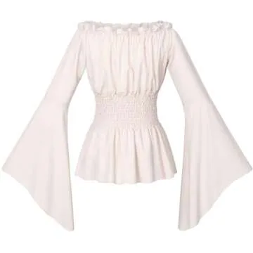 Victorian Ruffle Peasant Blouse for Cosplay or Parties