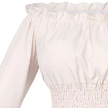 Victorian Ruffle Peasant Blouse for Cosplay or Parties