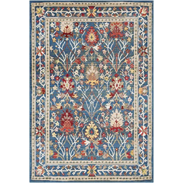 BoutiqueRugs Branford Traditional Floral Bordered Large Area Rug - Oriental Damask Patterned Carpet ...
