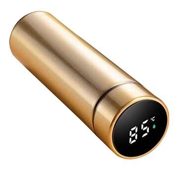 Locckmy Water Bottle with LED Temperature Display,Double Walled Vacuum Insulated Water Bottle,Stainless Steel Sports AutomotiveTravel Mug,BPA-free Leak Proof Keep Cold and Keep Warm 12H