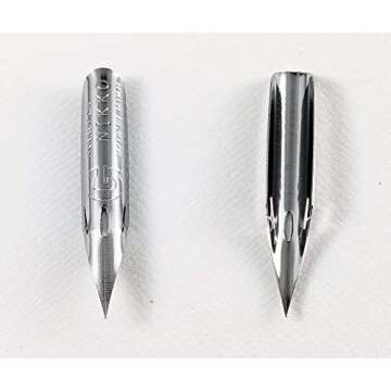 Nikko Manga Pen Nib N-Gpen, 10 Nibs (1 Pack) with Anti Rust Paper for Storage