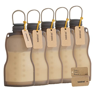 Haakaa Silicone Milk Storage Bags - Eco-friendly 9 oz bags