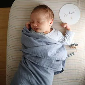 Mushie Muslin Baby Swaddle Blanket 100% Organic Cotton