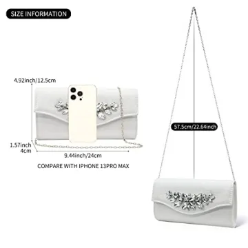 GESU Rhinestone Evening Clutch Bag for Women