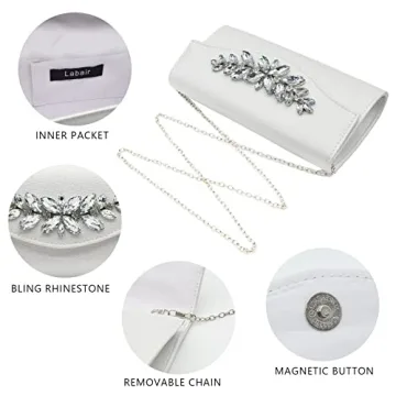 GESU Rhinestone Evening Clutch Bag for Women