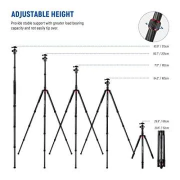 NEEWER 80.7" Carbon Fiber Tripod Monopod for Travelers