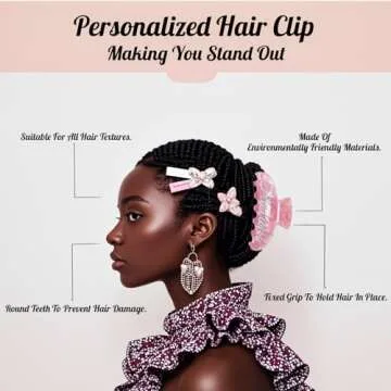 Personalized Name Hair Claw Clips, Custom Large Hair Claw Clips for Women, Rhinestone Design Banana Clips for Thin, Medium, and Thick Hair, Christmas Gifts for Mom, Bridal, Bridesmaid, Couples, Friend