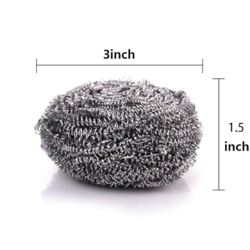 KTOJOY 6 Pack Stainless Steel Wool Scrubber for All Uses