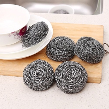 KTOJOY 6 Pack Stainless Steel Wool Scrubber for All Uses