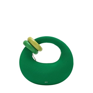 JW PEI Women's Abacus Top Handle Purse - Grass Green Faux Fur Charm