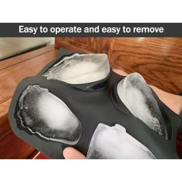 Jefuzh Skull Cake Pan Silicone Mold - 6 Cavities for Creative Baking